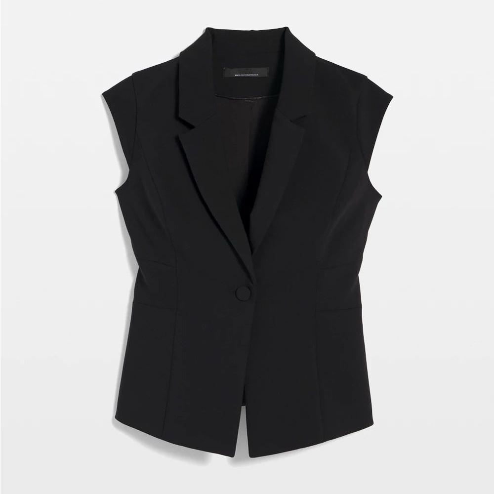 WHBM $165 Cropped Tailored Vest